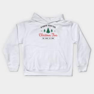 Farm Fresh Christmas tree Kids Hoodie